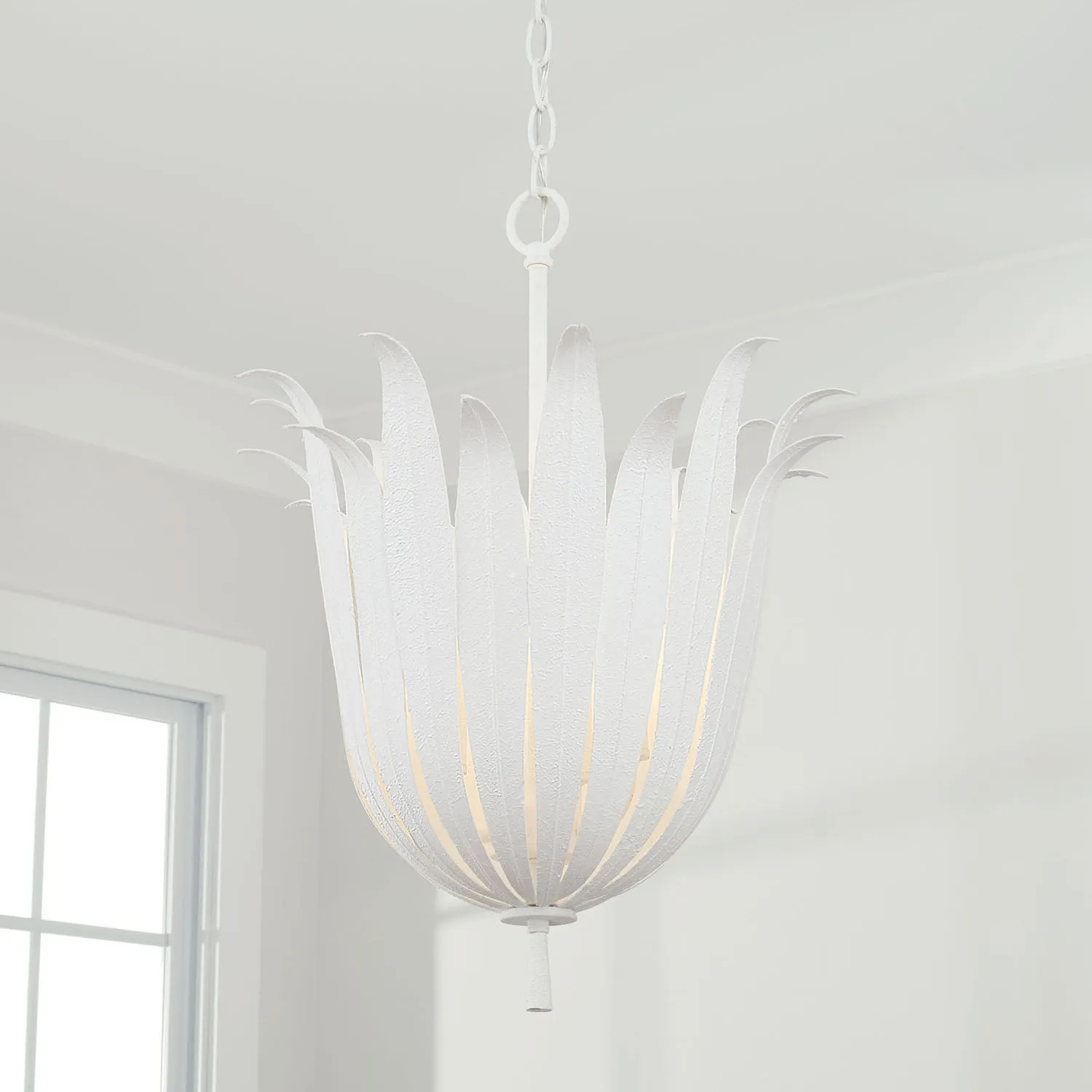 Sardis Four Light Pendant in White