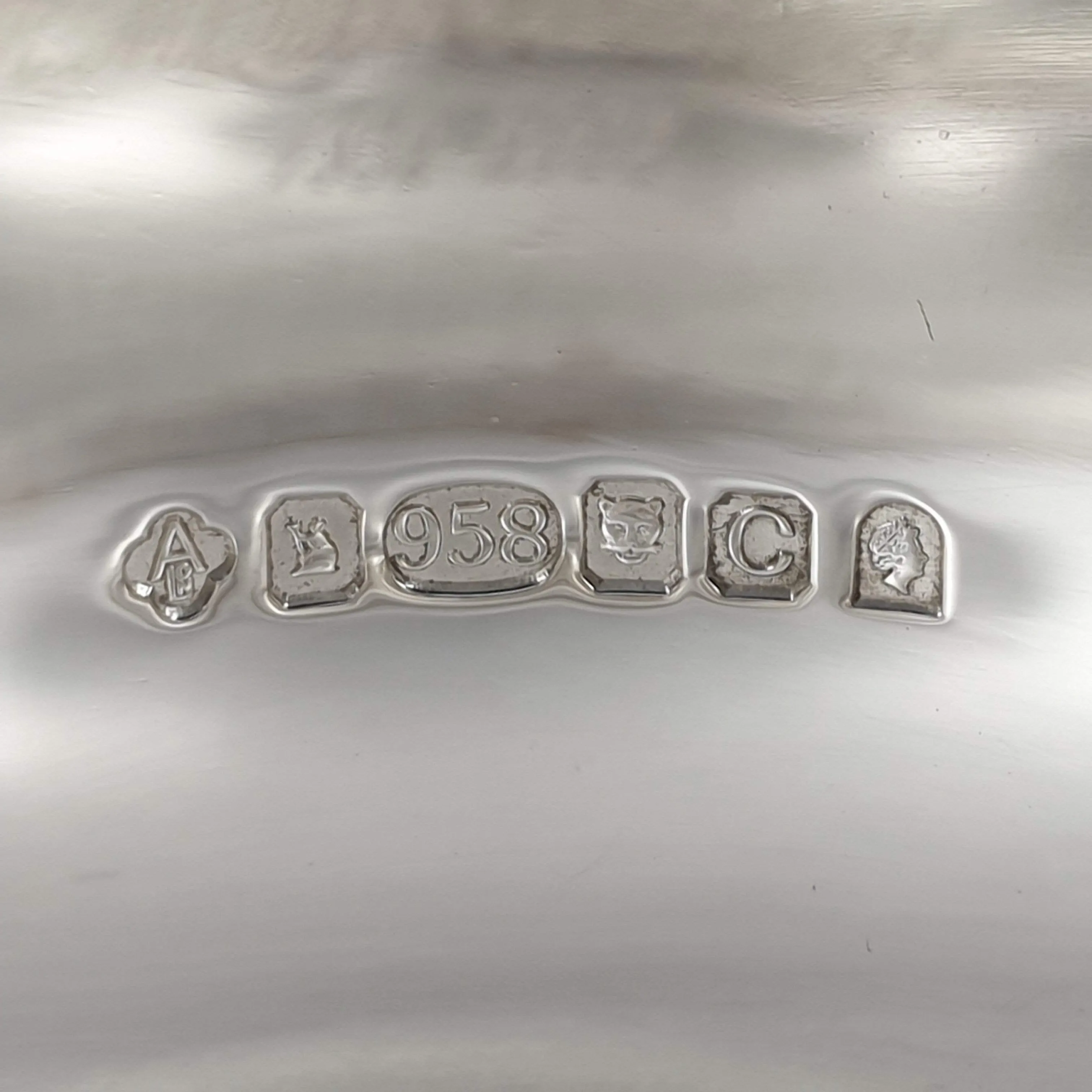 Set of Six Parcel Gilt Britannia Standard Silver Napkin Rings, 2002
