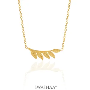 Shalakha Leaf 18K Gold Plated Necklace