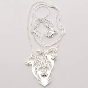 Siberian Husky Necklace 3D Cut