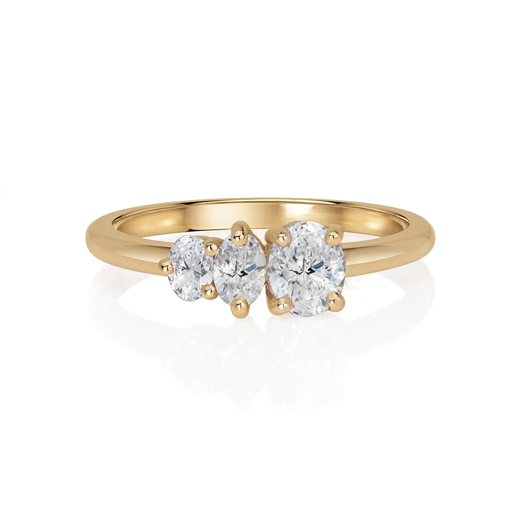 Sitara Triple Oval Engagement Ring