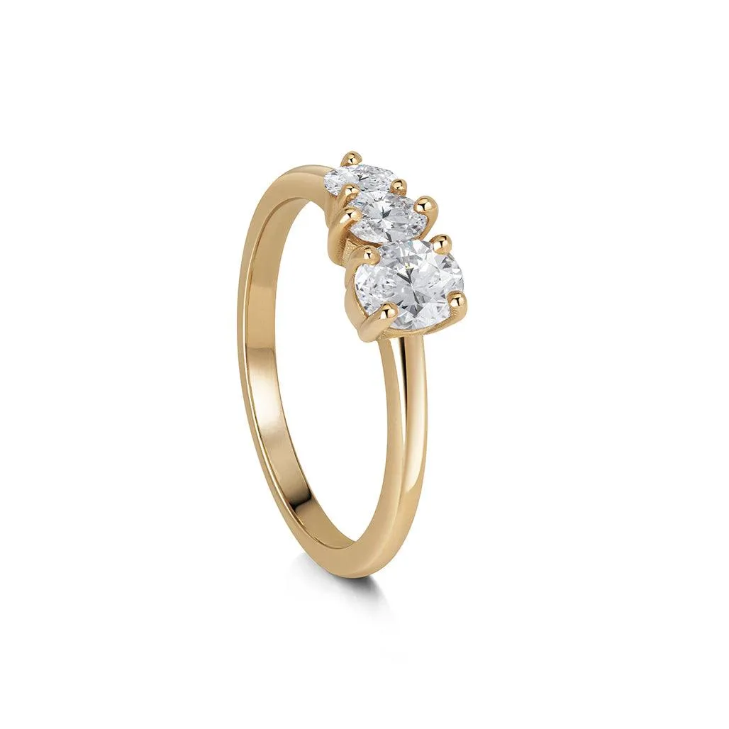 Sitara Triple Oval Engagement Ring
