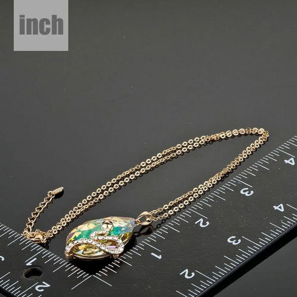 Sleeping Snake Pendant Necklace KPN0057