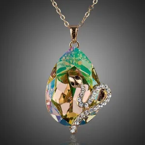 Sleeping Snake Pendant Necklace KPN0057