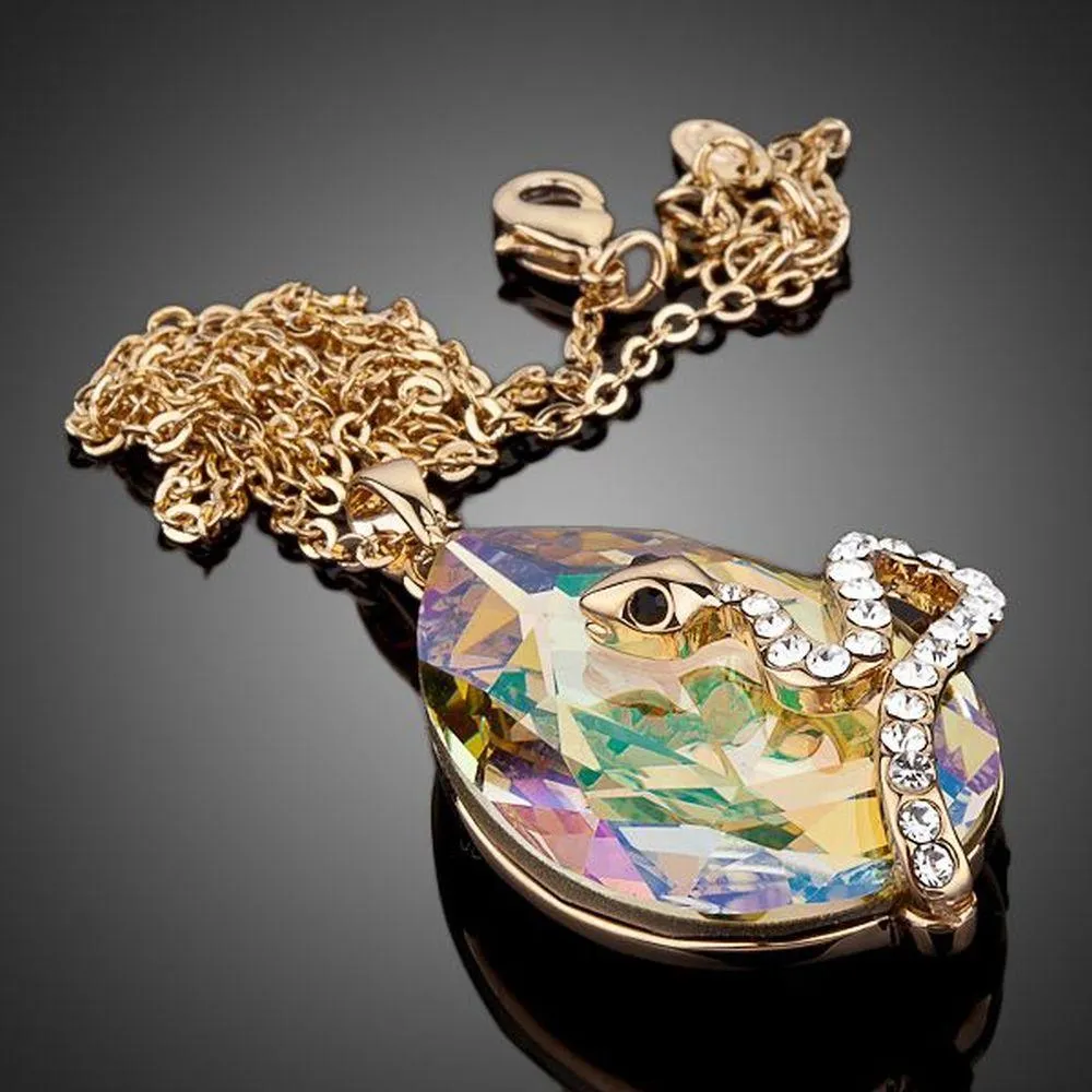 Sleeping Snake Pendant Necklace KPN0057