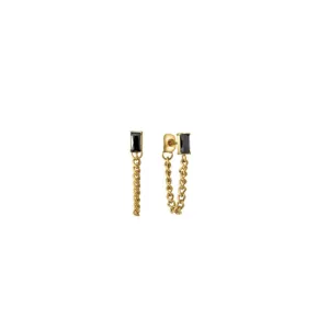 Sloan CZ Stud Earrings with Chain