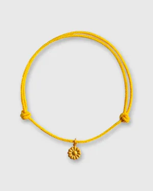 Small Marguerite Charm Bracelet in Gold/Assorted Color Cord