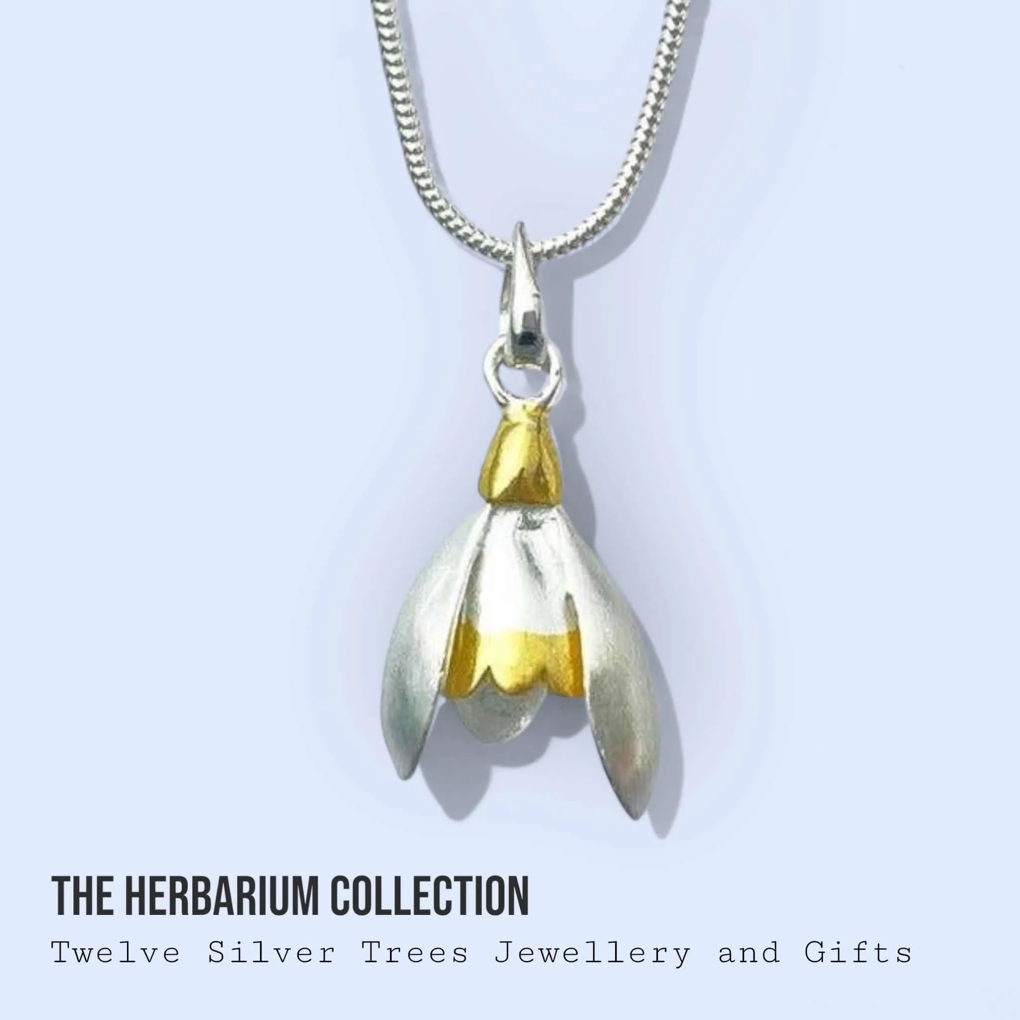 Snowdrop Flower Pendant by Paula Bolton