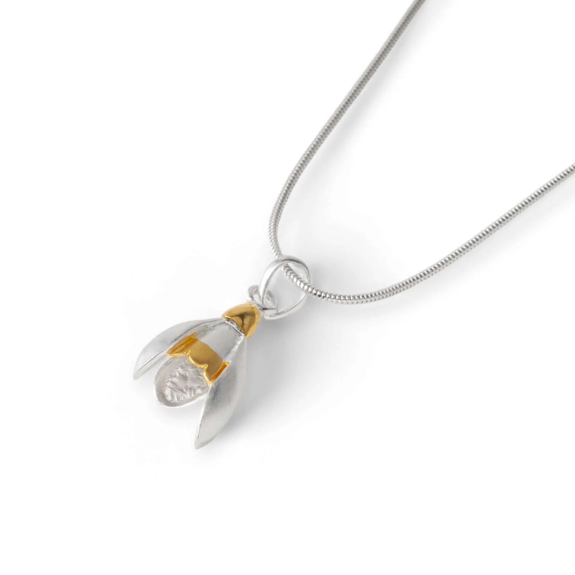 Snowdrop Flower Pendant by Paula Bolton
