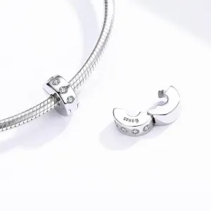 Solid 925 Sterling Silver Edge Pandora Inspired Charm
