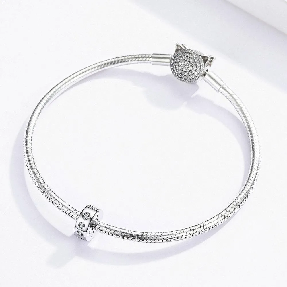 Solid 925 Sterling Silver Edge Pandora Inspired Charm