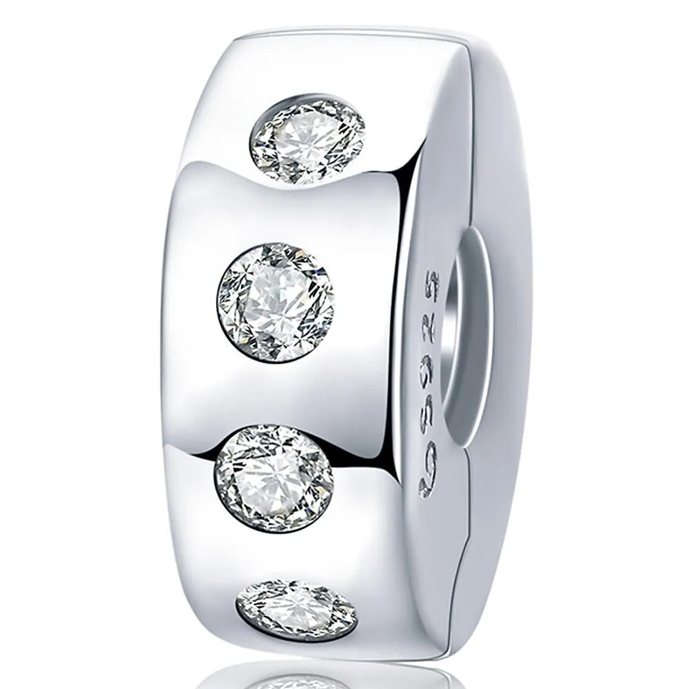 Solid 925 Sterling Silver Edge Pandora Inspired Charm