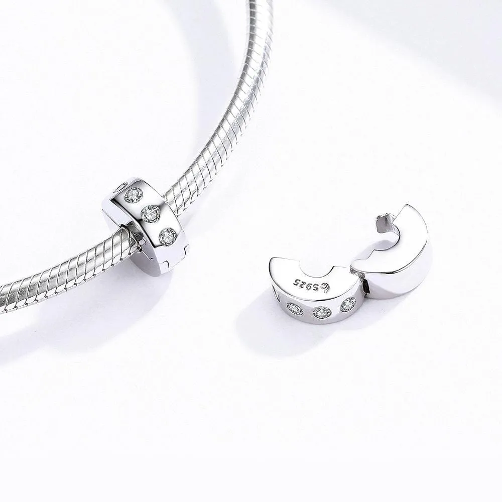 Solid 925 Sterling Silver Edge Pandora Inspired Charm