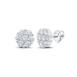 Sparkling Blossom Diamond Stud Earrings