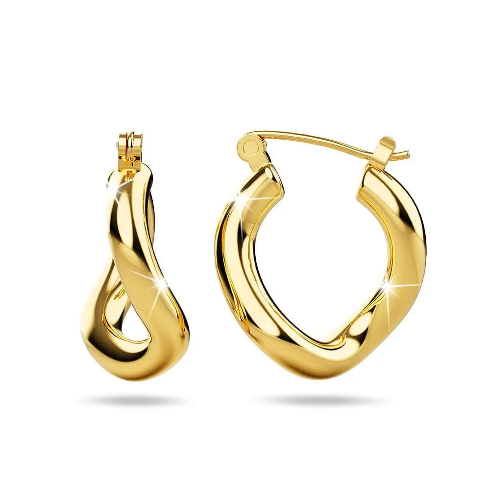 Sparkling Gold Hoop Earrings