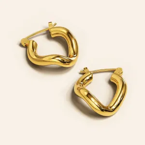 Sparkling Gold Hoop Earrings