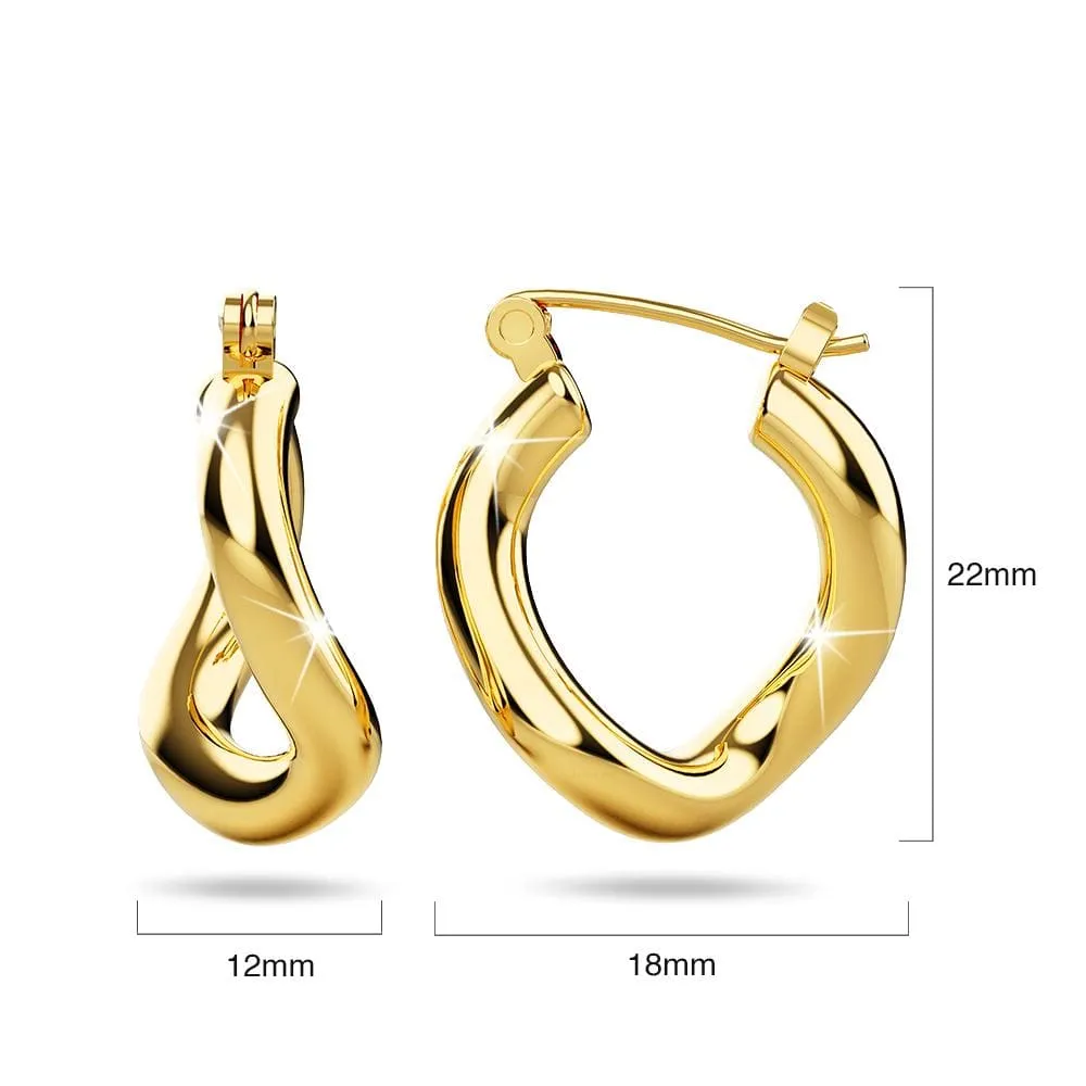 Sparkling Gold Hoop Earrings