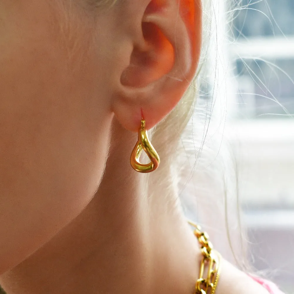 Sparkling Gold Hoop Earrings