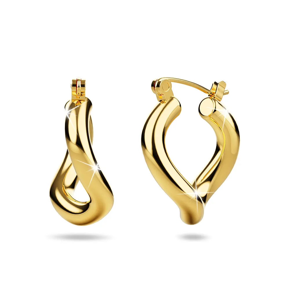 Sparkling Gold Hoop Earrings