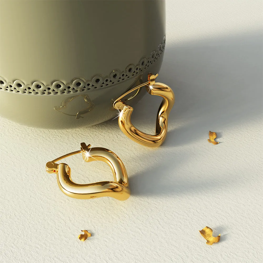 Sparkling Gold Hoop Earrings