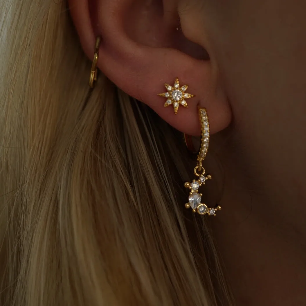 Sparkling Moon Earrings