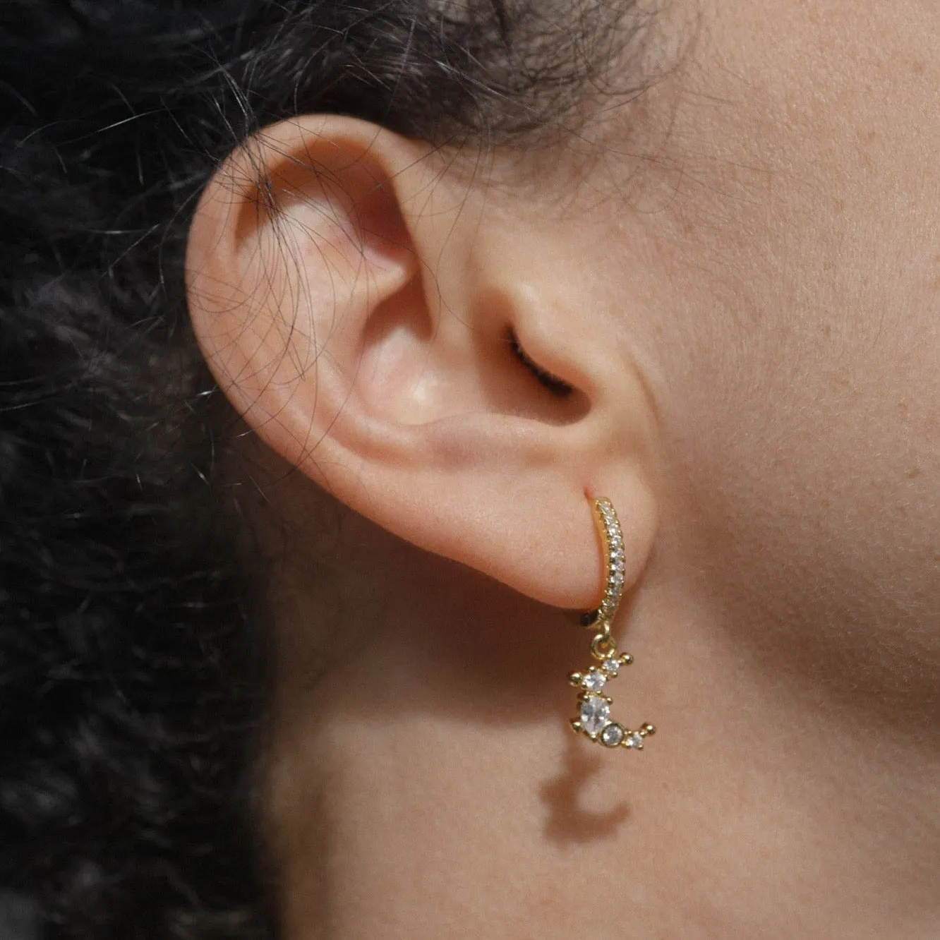 Sparkling Moon Earrings