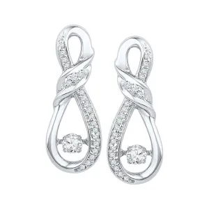 Sparkling Motion: 10kt White Gold Diamond Twinkle Earrings