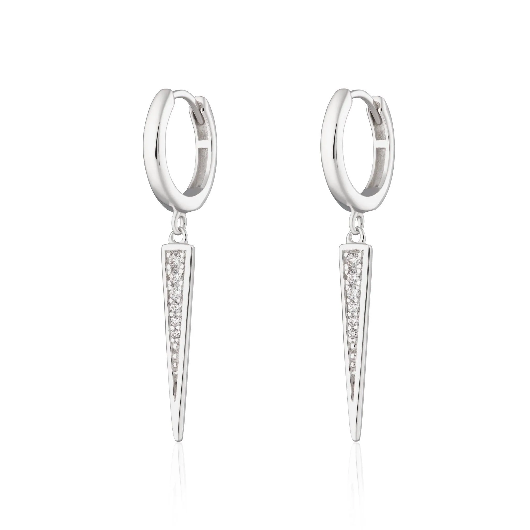 Sparkling Spike Hoop Earrings