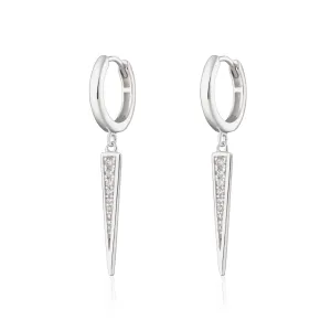 Sparkling Spike Hoop Earrings