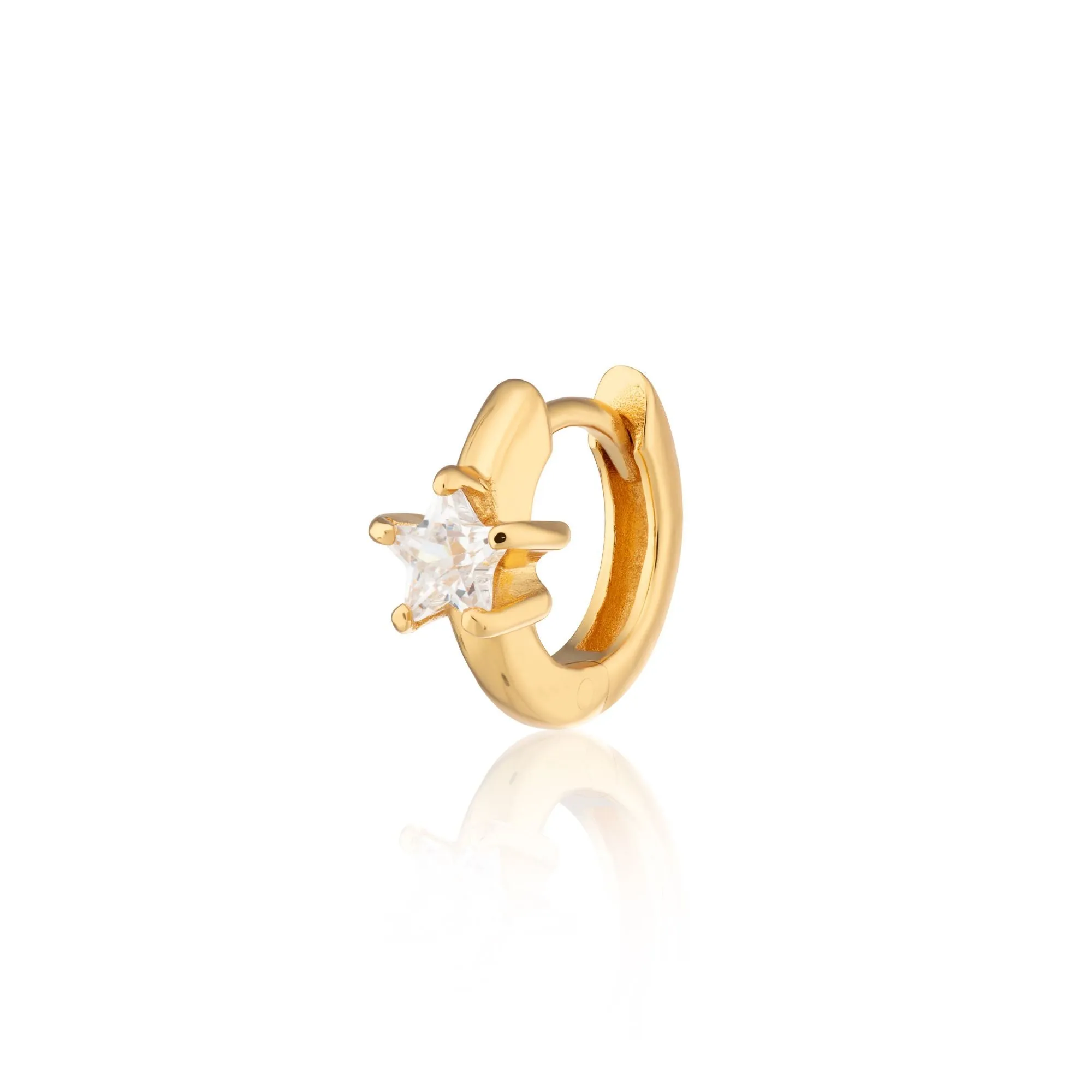 Sparkling Star 7mm Cartilage Hoop Single Earring