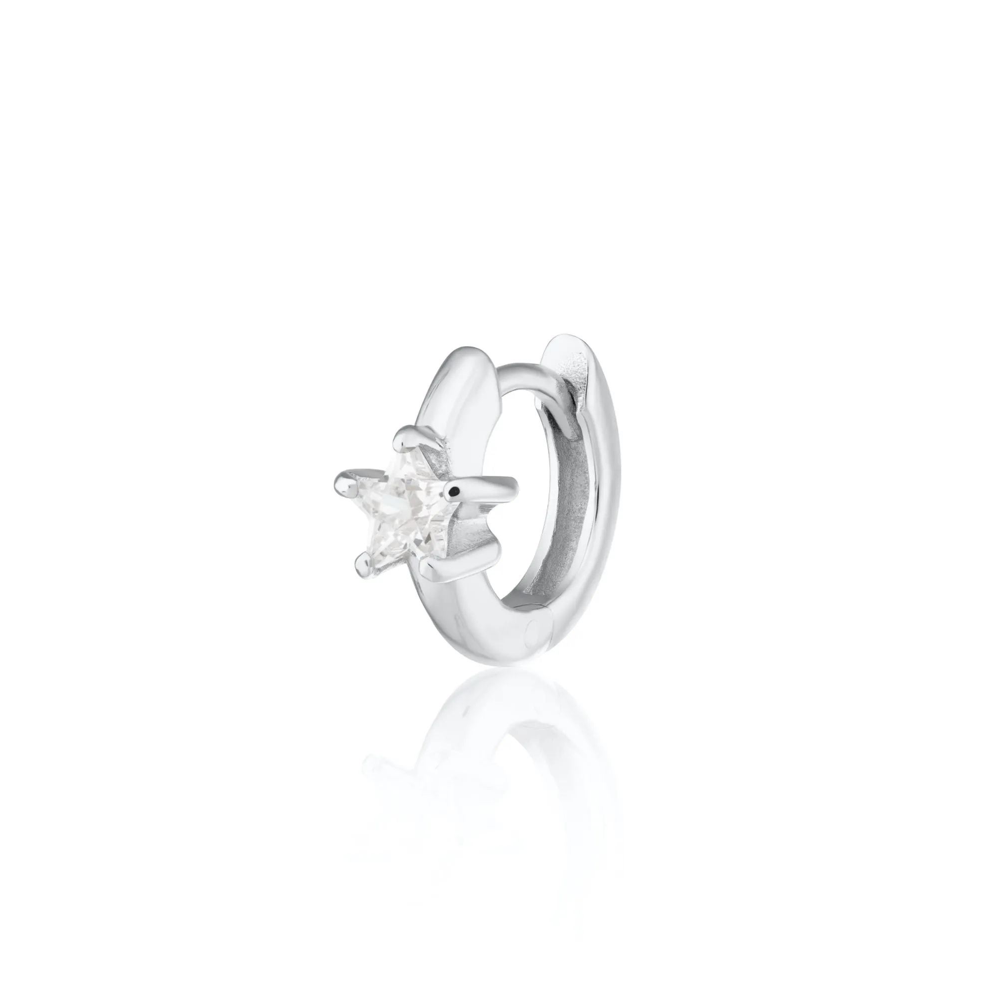 Sparkling Star 7mm Cartilage Hoop Single Earring