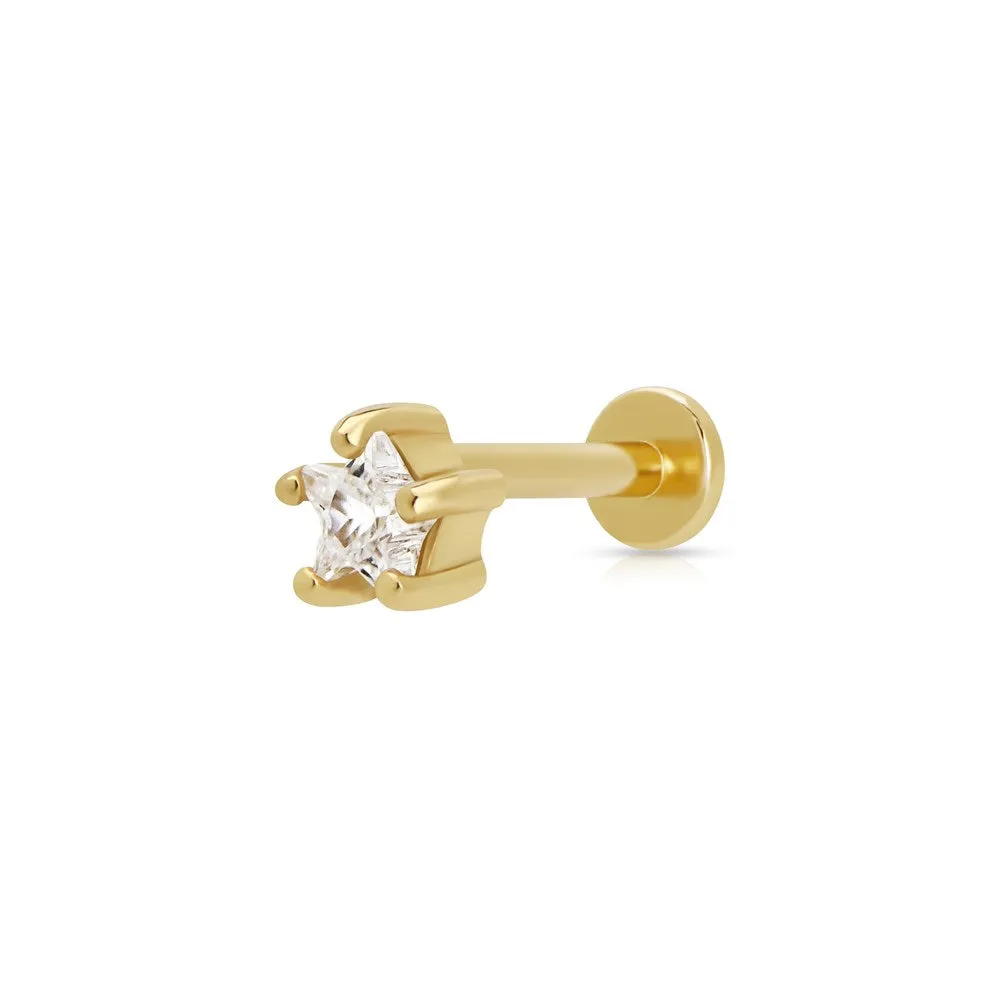 Sparkling Star Single Flat Back Earring