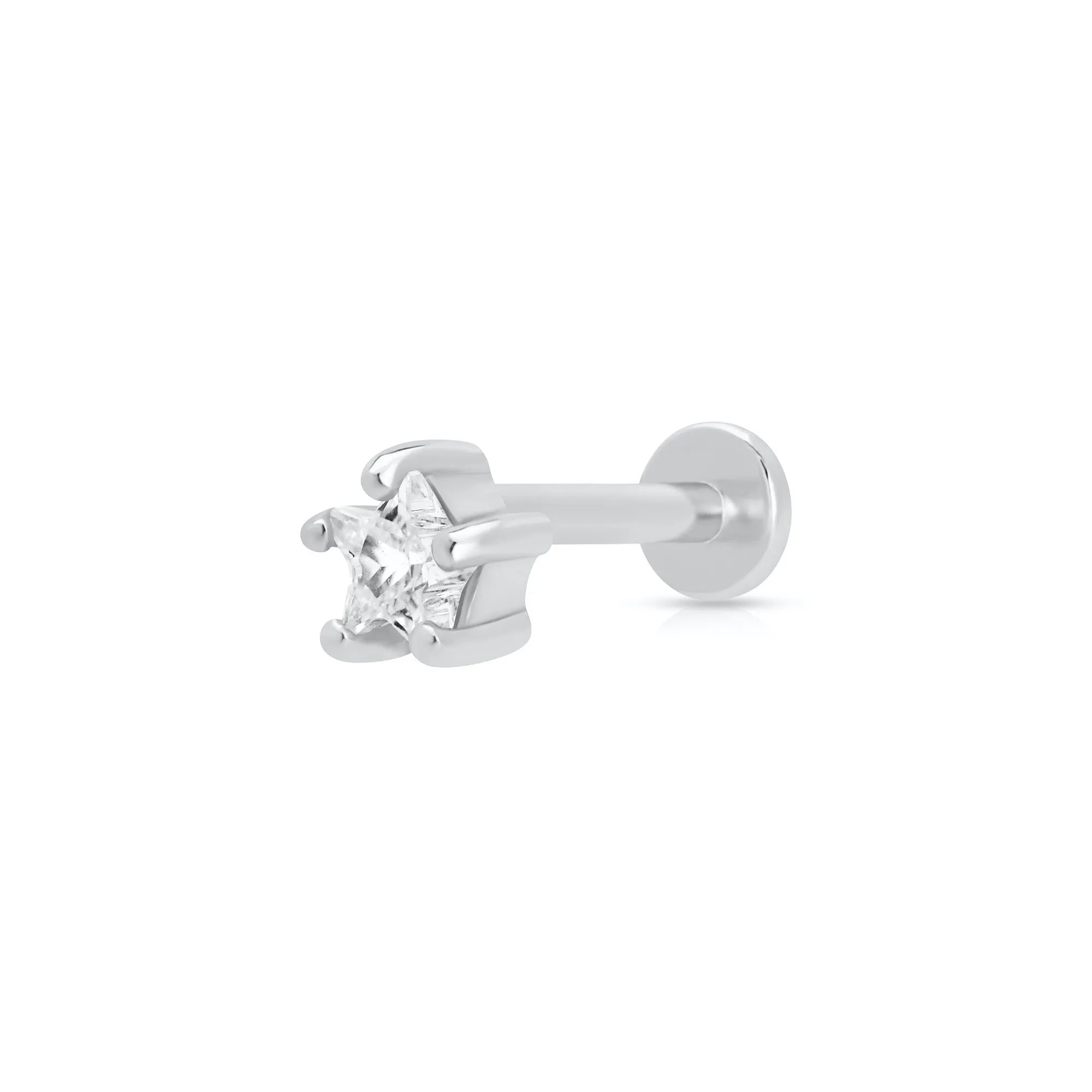 Sparkling Star Single Flat Back Earring