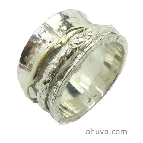 Spinning Two Tone Contemporary Ring