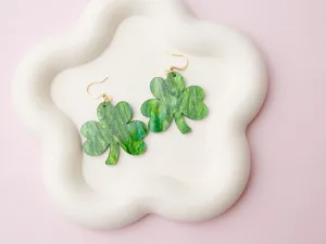 St. Patricks Day Clover Acrylic Earrings, St. Patricks Day Dangle Earrings, Earrings for girls, Trendy Accessories