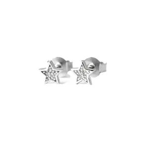 Star Stud Earrings - Sterling Silver