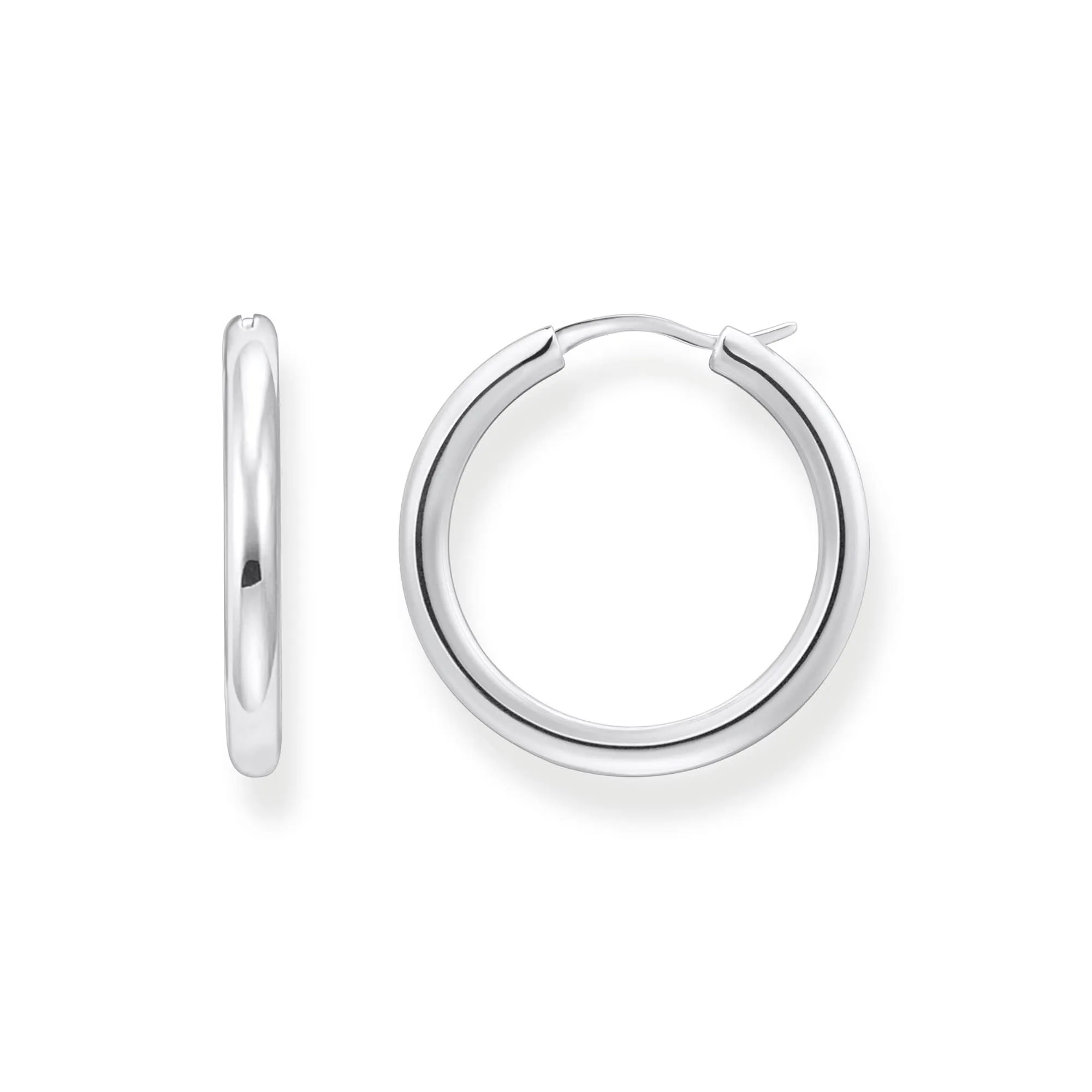 Sterling Silver Bold Elegance Classic Hoop Earrings CR745-001-21