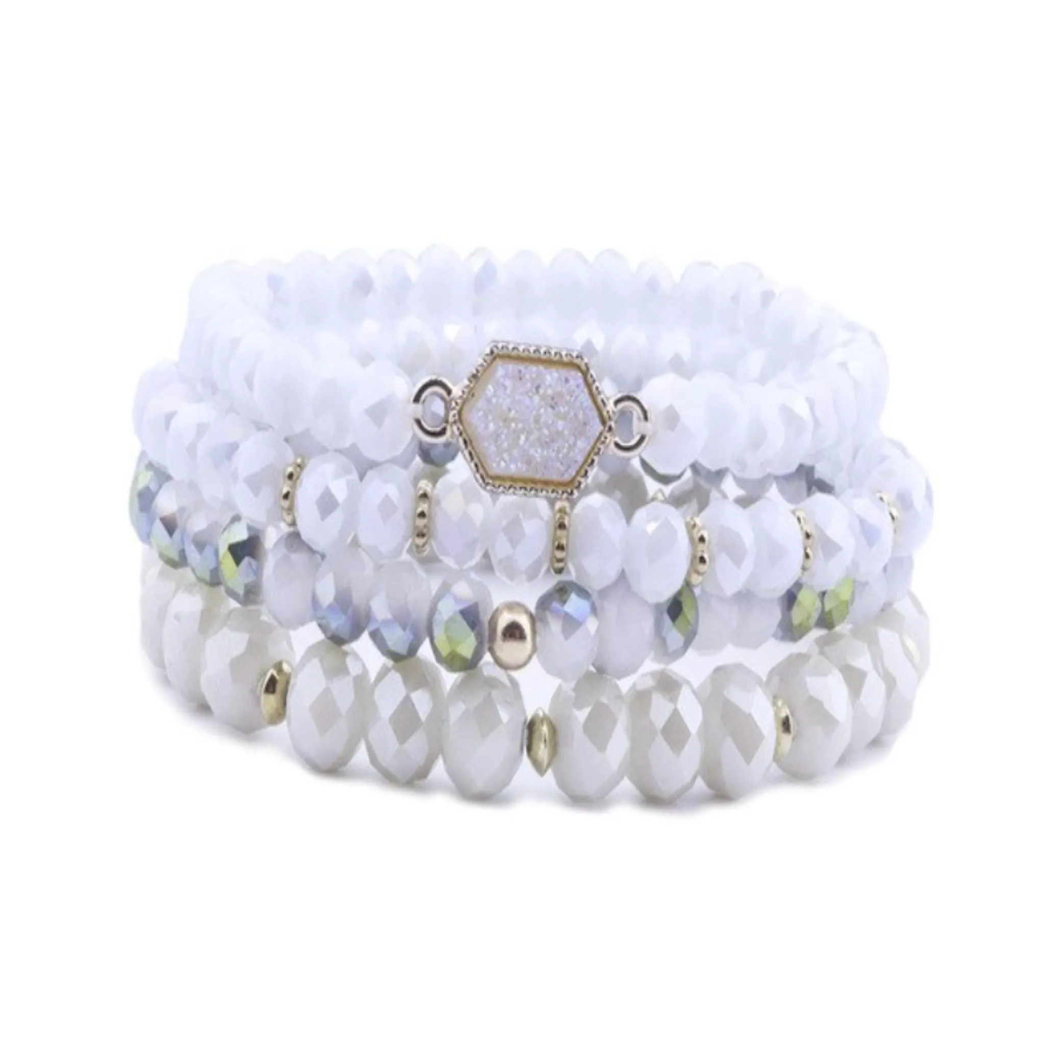 Stretchable Beaded Multiple Bracelets