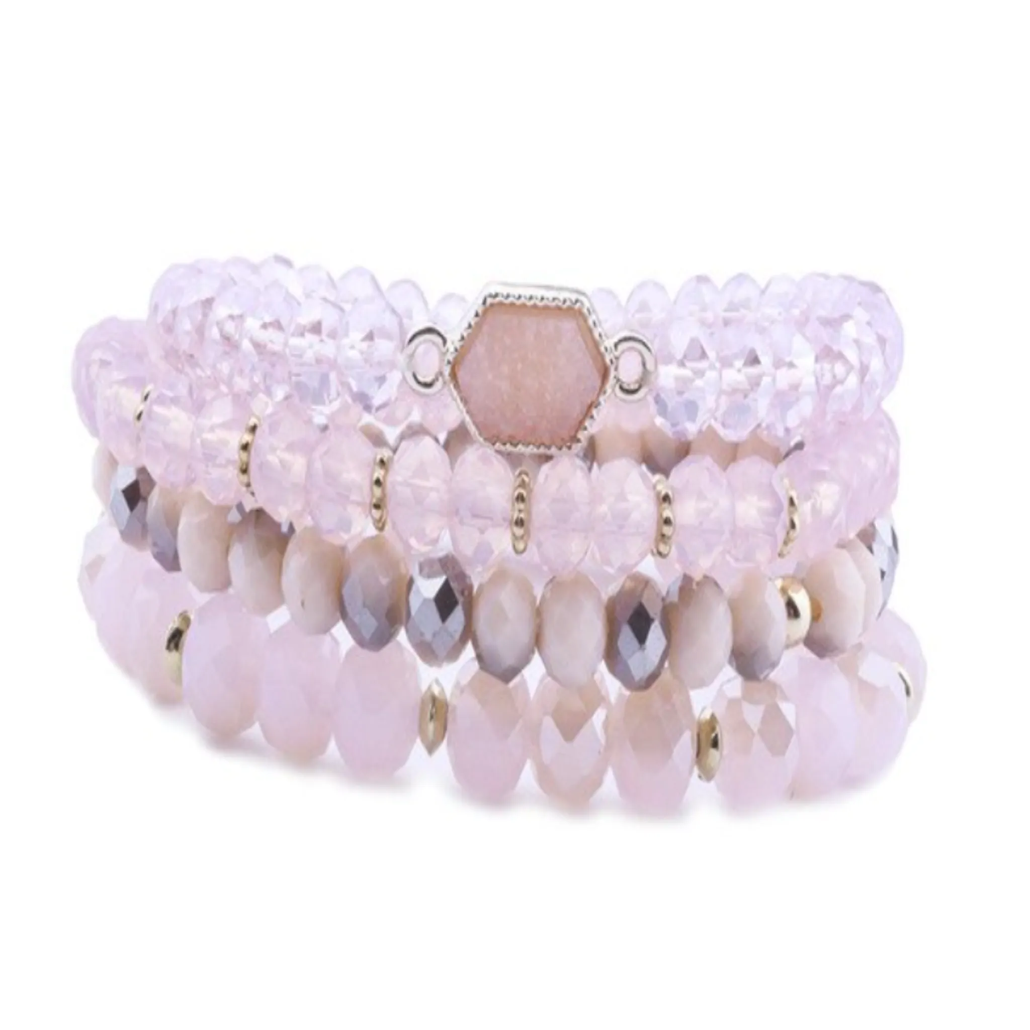 Stretchable Beaded Multiple Bracelets