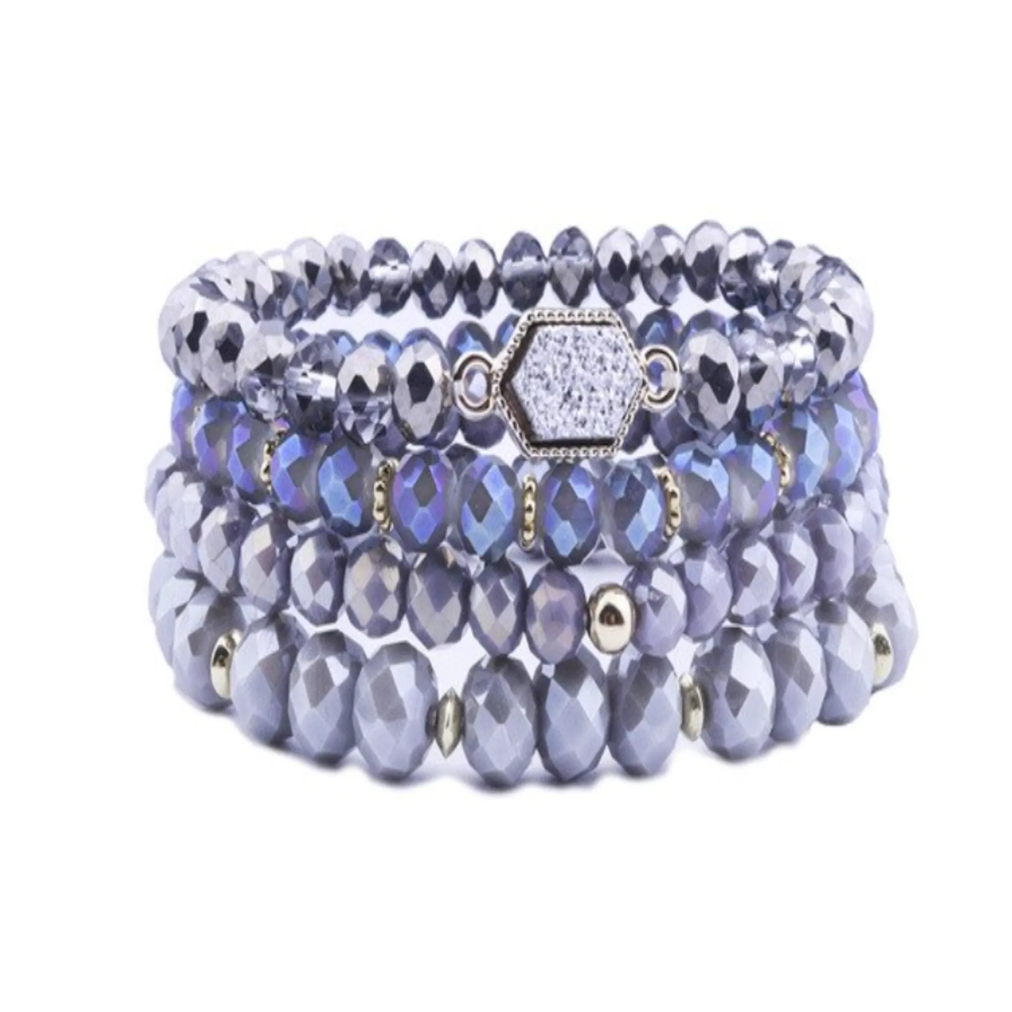 Stretchable Beaded Multiple Bracelets