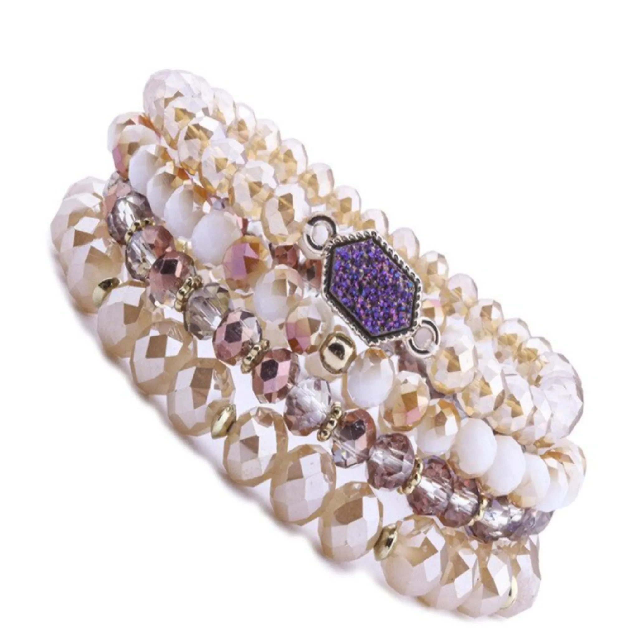 Stretchable Beaded Multiple Bracelets