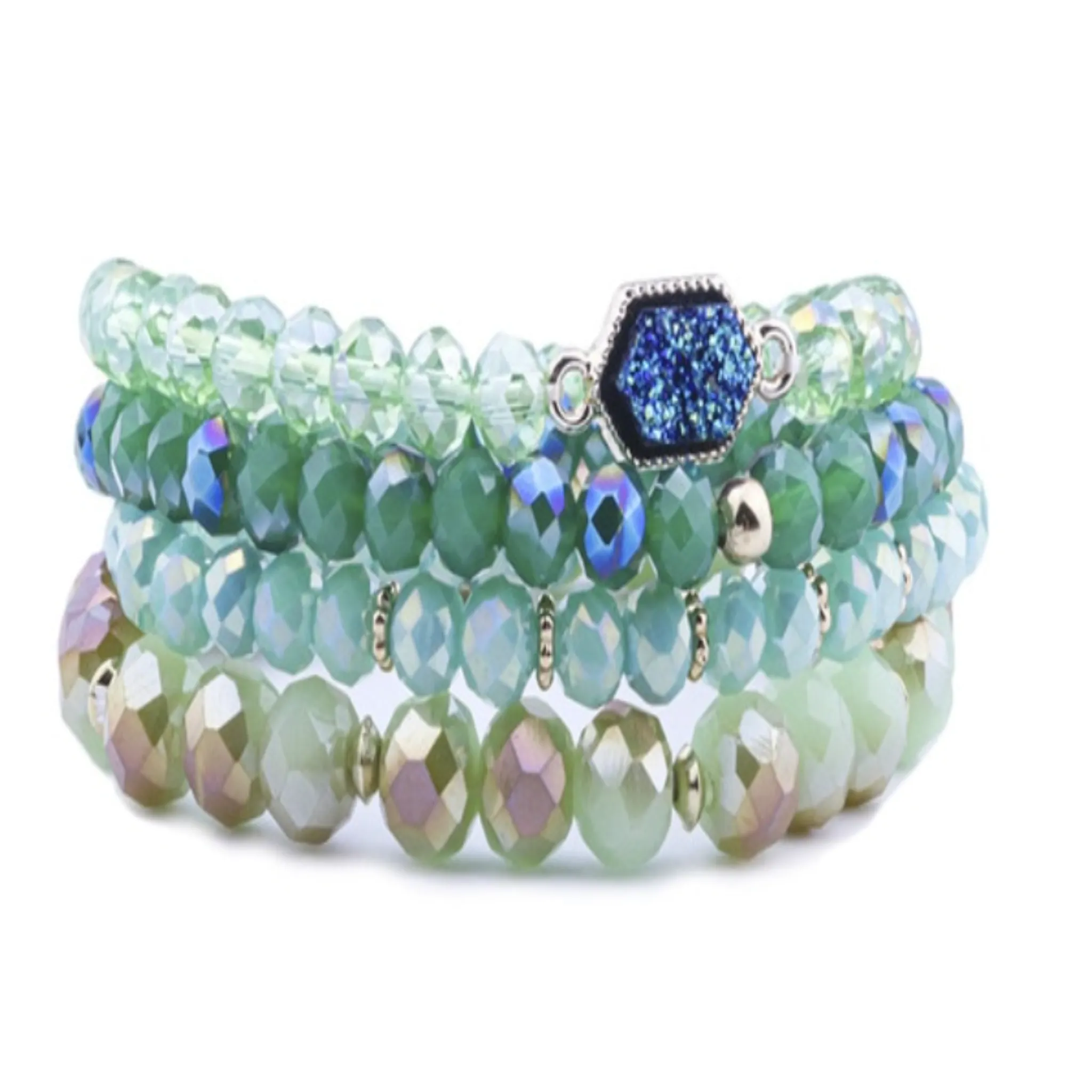 Stretchable Beaded Multiple Bracelets