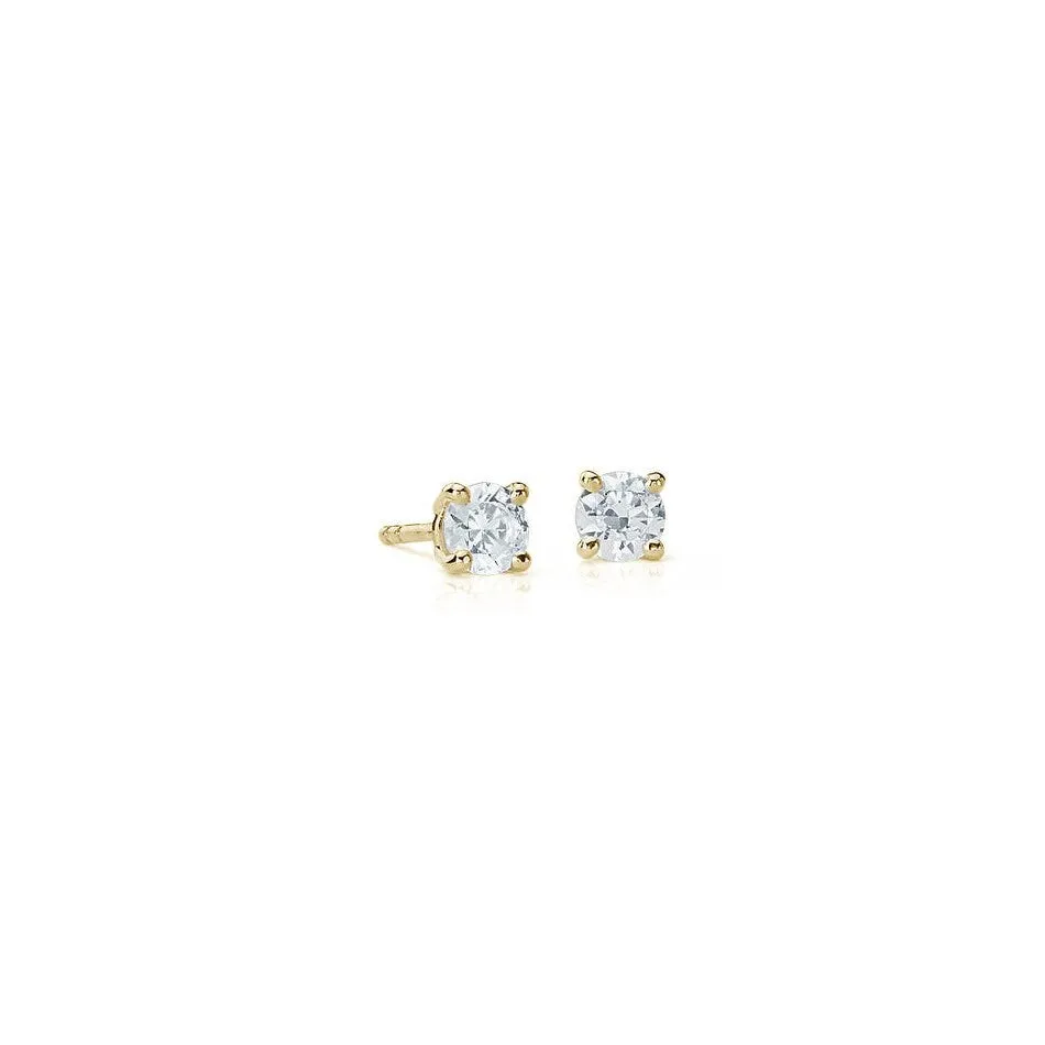 Suzy Levian 14K Yellow Gold 0.25 ct. tw. Diamond Stud Earrings