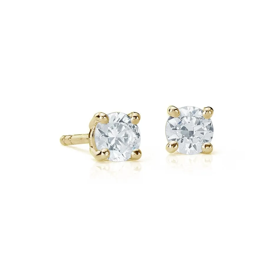 Suzy Levian 14K Yellow Gold 0.25 ct. tw. Diamond Stud Earrings