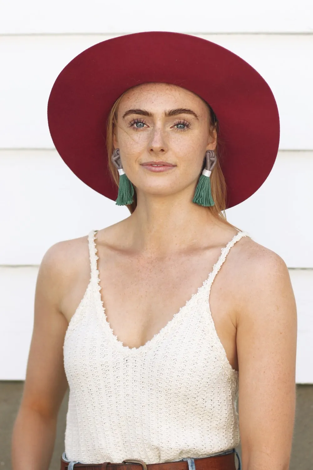 TALEE Angsa Loop Earrings (Truffle/Rain Forest)