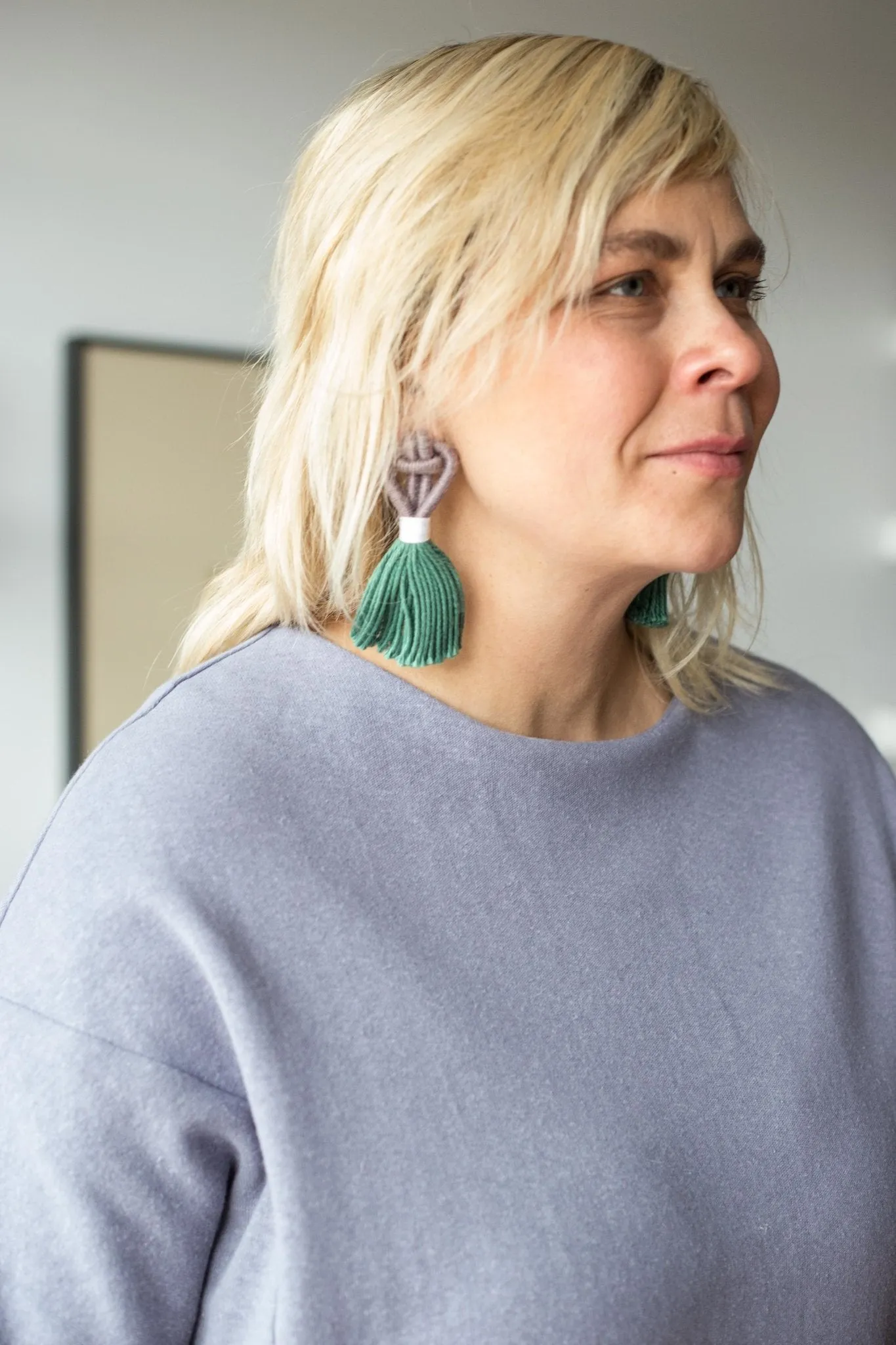 TALEE Angsa Loop Earrings (Truffle/Rain Forest)