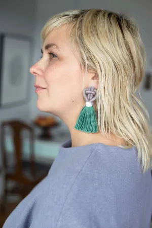 TALEE Angsa Loop Earrings (Truffle/Rain Forest)