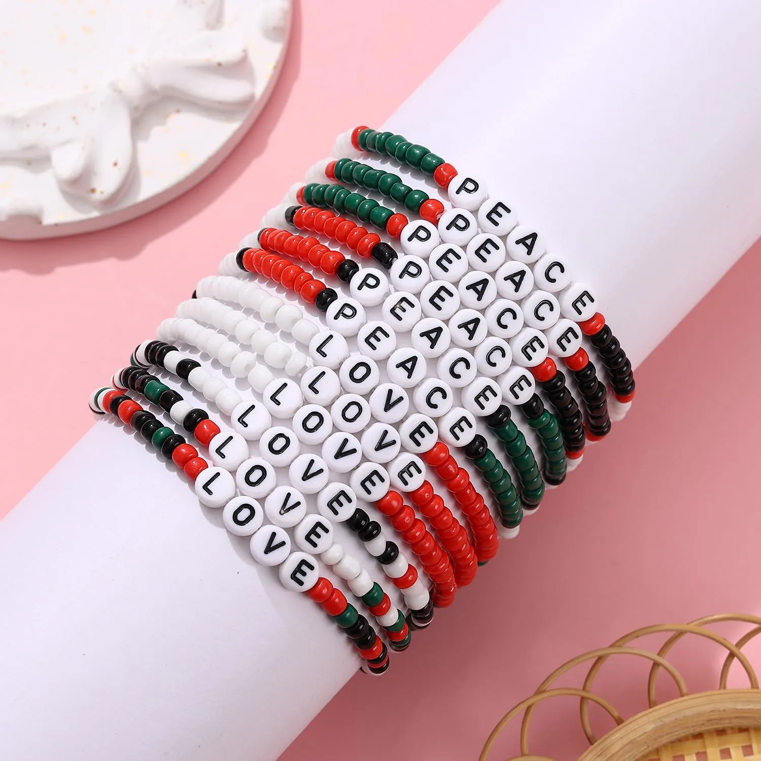 Taouzi Beaded Friendship Bracelets for Women Handmade Elastic Stackable Bracelets Bulk Fashion Boho Jewelry Set for Women Men