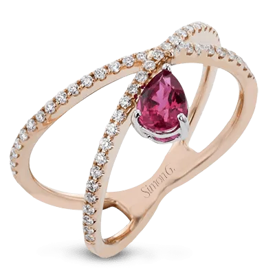 Tempera Color Ring In 18k Gold With Diamonds TR794 ROSE 18K X