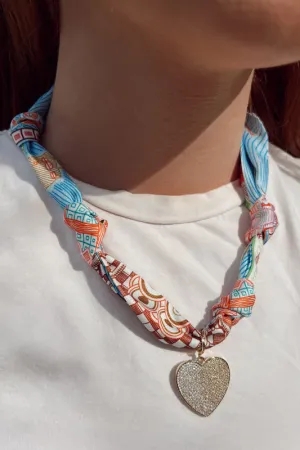 Thompson Scarf Necklace - Blue Multi